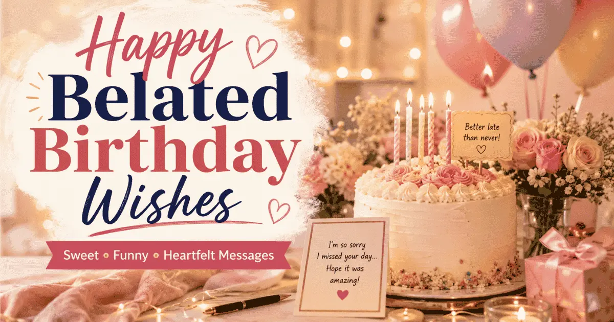 101+ Happy Belated Birthday Wishes, Messages & Sorry-I’m-Late Greetings