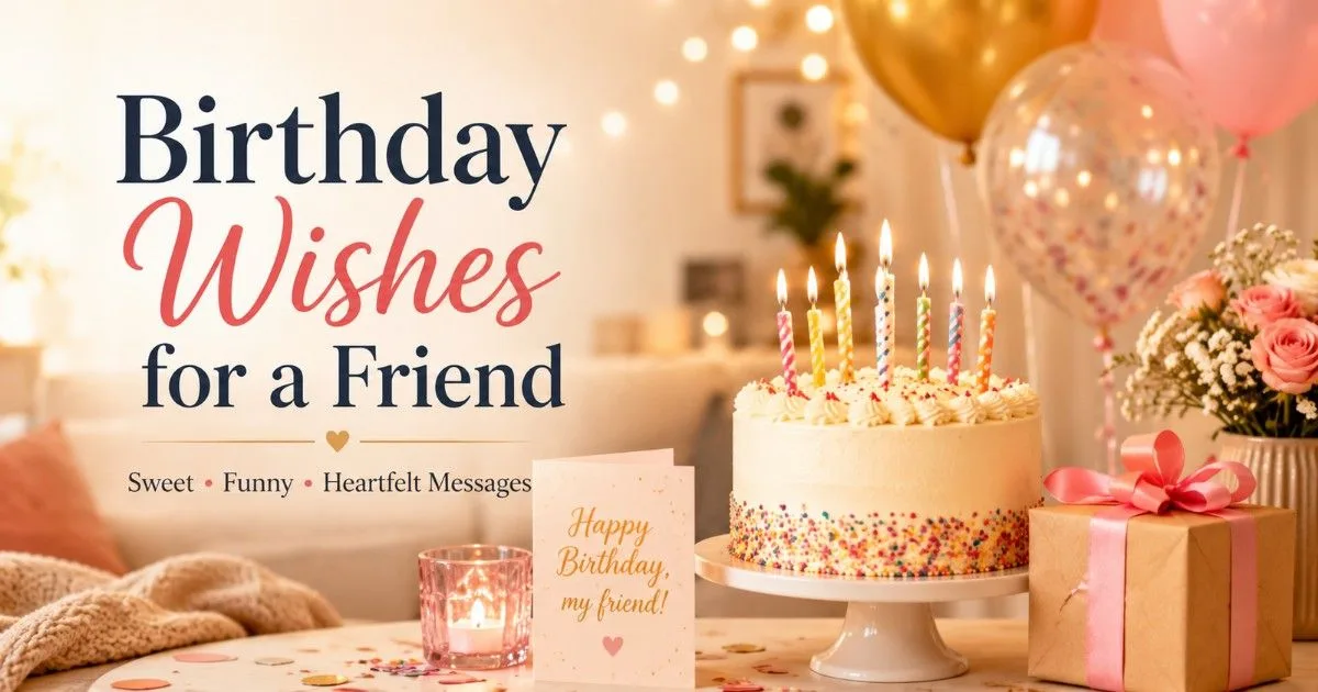 101+ Birthday Wishes for a Friend: Sweet, Funny & Heartfelt Messages