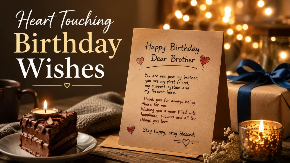 Emotional birthday card and cake for heart touching birthday wishes for brother