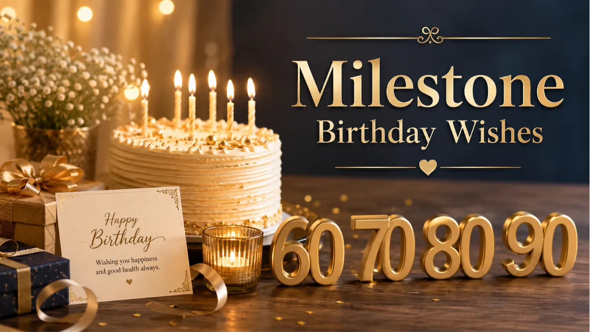 Milestone birthday wishes for grandfather celebrating his 60th, 70th, 80th, or 90th birthday