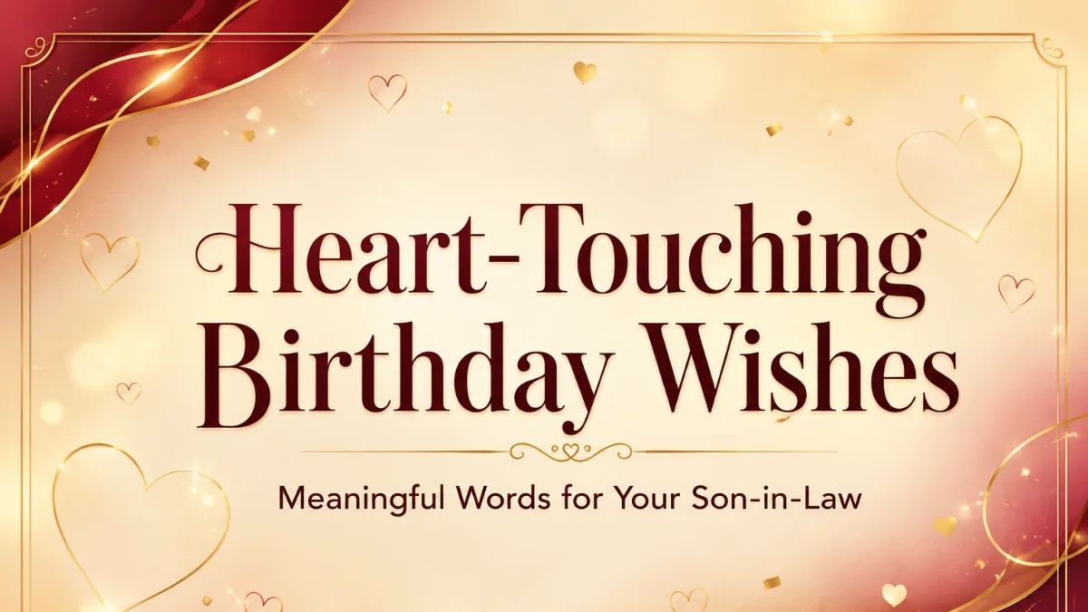 Heart-touching birthday wishes and meaningful words for a son-in-law